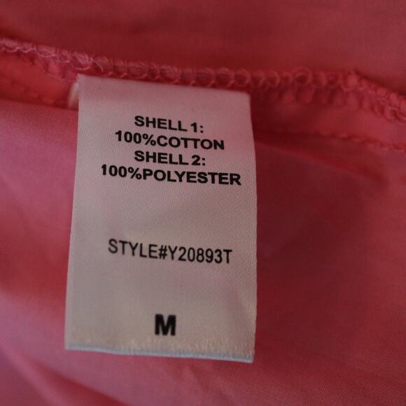 Tuckernuck Pomander Place Blouse Medium Pink Puff Sleeve Sheer Romantic Career - Picture 6 of 7